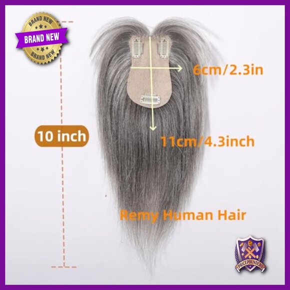 Silk Base Human Hair Topper with Bangs 10 Inches for Thinning Hair main image 4